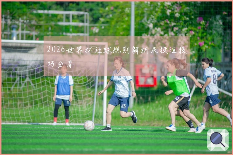2026世界杯让球规则解析及投注技巧分享